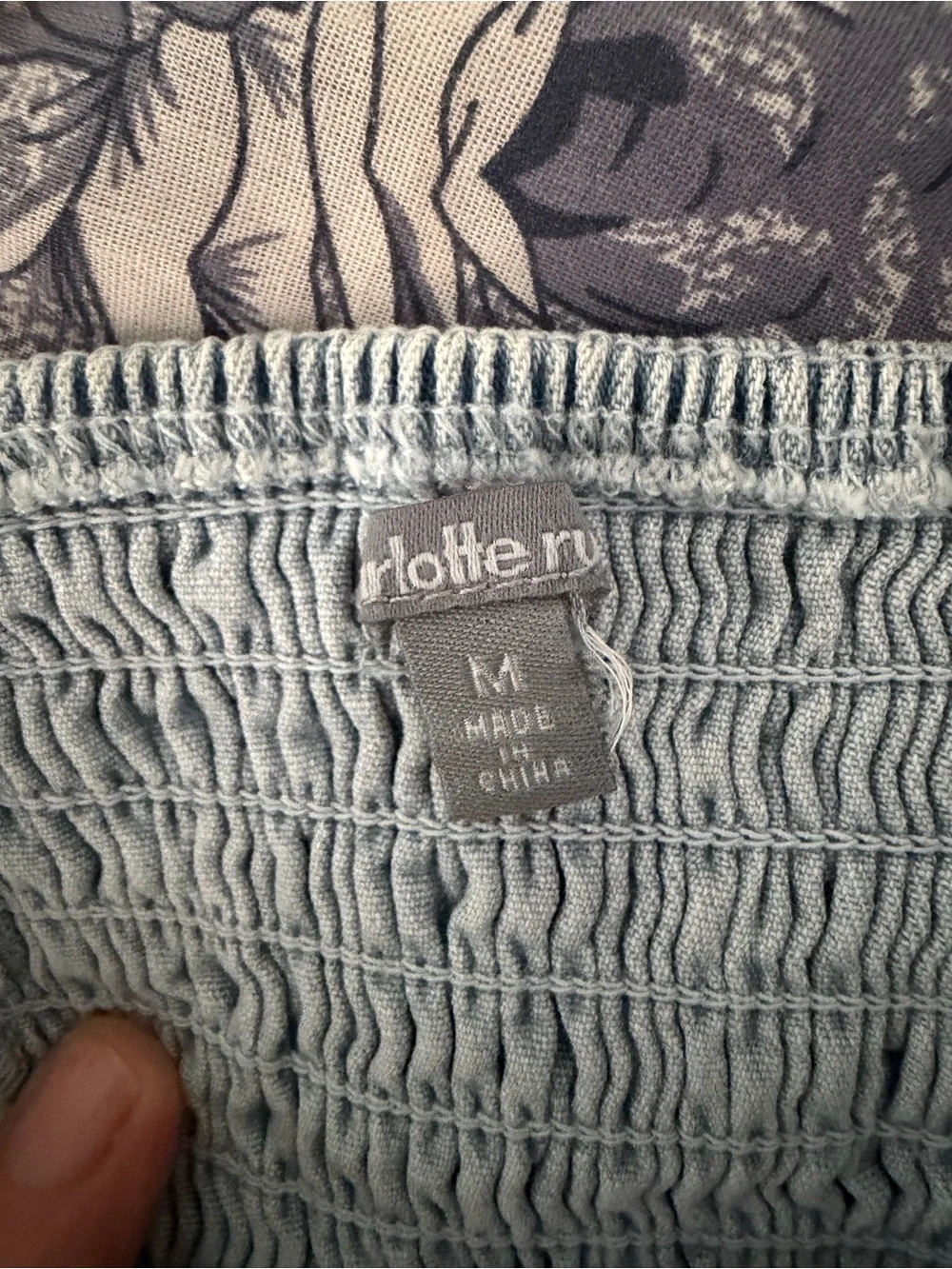 Charlotte Russe Light Blue Denim Bustier Camisole